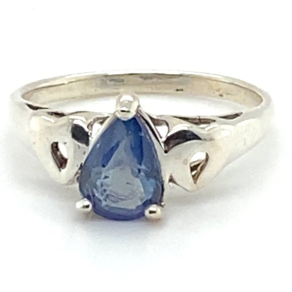 Blue Sapphire 1.13ct Platinum Finish Solid 925 Sterling Silver Ring - Picture 4 of 7